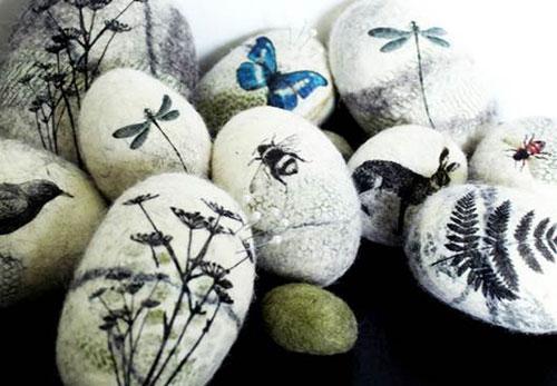 Designs on Felted Pebbles