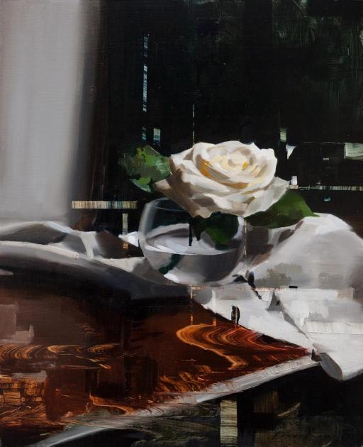 Hybrid Gallery Jon Doran Rose on Table with Linen