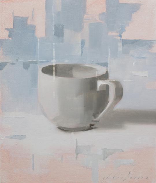 Hybrid Gallery Jon Doran White Cup on Pink