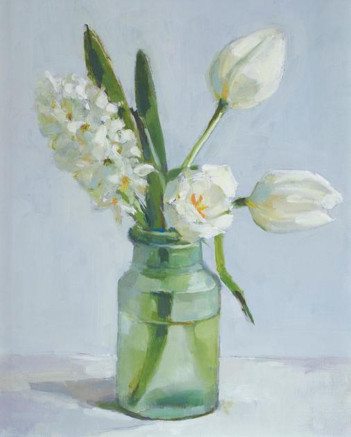 Hybrid Gallery Annie Waring White Tulips and Hyacinth 