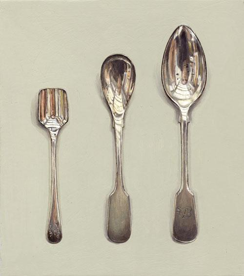 Three Differently Shaped Spoons