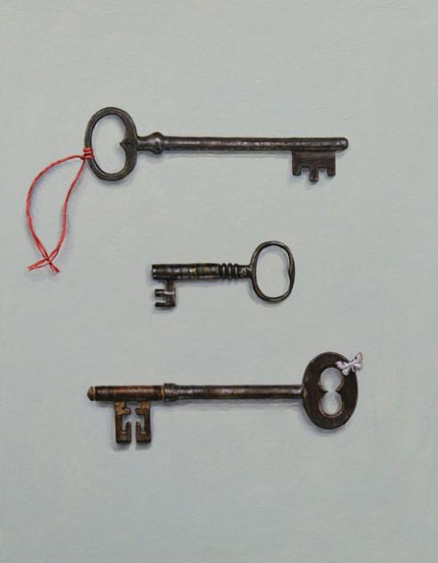 Three Keys with Pink Silk