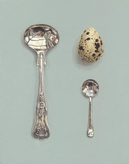 Hybrid Gallery Rachel Ross Two Small Spoons with Quail's Egg