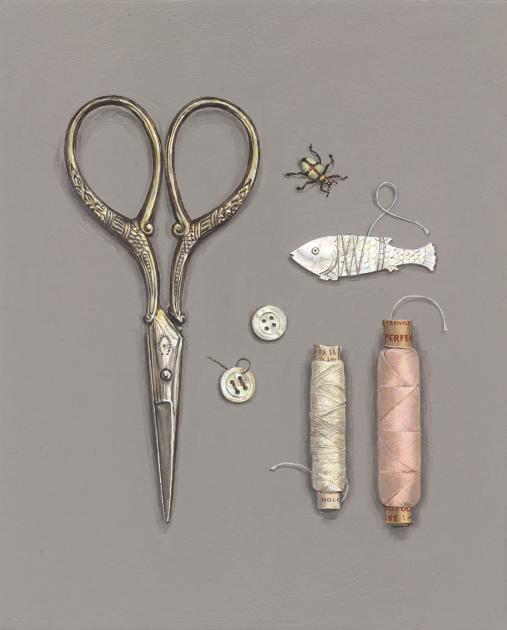 Hybrid Gallery Rachel Ross Scissors with Thread and Beetle