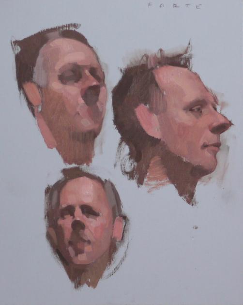 Hybrid Gallery Felicia Forte Three Studies of a Head