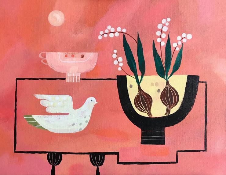 Hybrid Gallery Katarzyna Klein  Flowering Bulbs with Bird