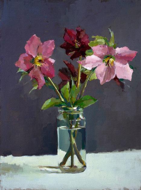 Hybrid Gallery Annie Waring Hellebores in a Jar