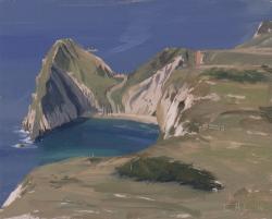 Durdle Door from Dungy Head, September Morning