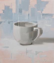 Hybrid Gallery Jon Doran White Cup on Pink