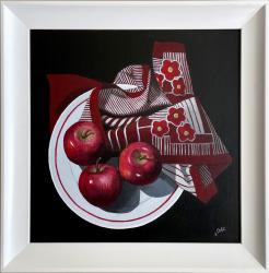 Hybrid Gallery Gill Hamilton Red Apples on Scarf