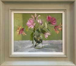 Hybrid Gallery Annie Waring Cyclamen, Honeysuckle and Cosmos in Jar