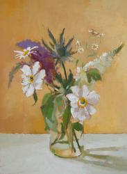 Hybrid Gallery Annie Waring Japanese Anemone and Buddleia in Jar